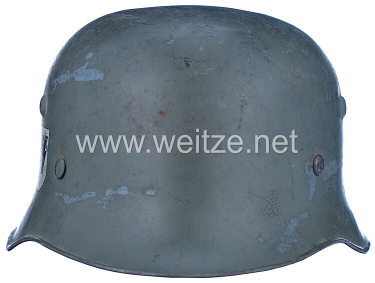 SS-Verfügungstruppe/Waffen-SS Parade-Stahlhelm M 38 mit einen  Emblemen Bild 2