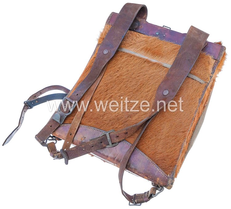 Wehrmacht Tornister sogenannter "Affe Rucksack" für die Nachrichtentruppe Bild 2