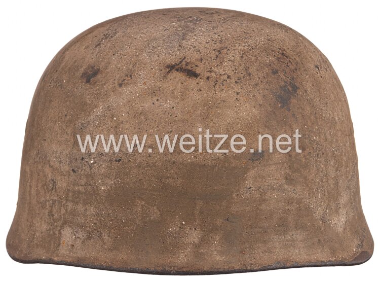 Luftwaffe Stahlhelm M 38 für Fallschirmjäger mit Tarnlackierung Italienfront 1943/44 Bild 2