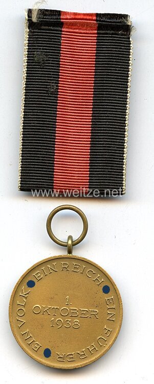 Medaille zur Erinnerung an den 1. Oktober 1938 (Anschluss Sudetenland) Bild 2