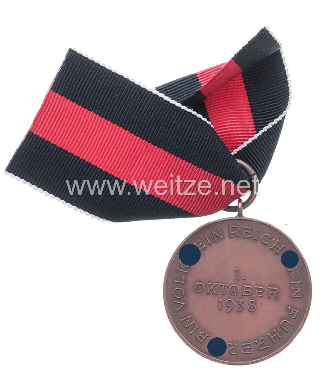 Medaille zur Erinnerung an den 1. Oktober 1938 (Anschluss Sudetenland) Bild 2