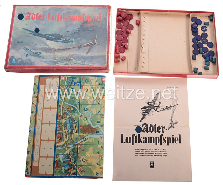 III. Reich / Luftwaffe - Brettspiel - " Adler-Luftkampfspiel " - Kampfspiel für 2 und mehr Personen Bild 2