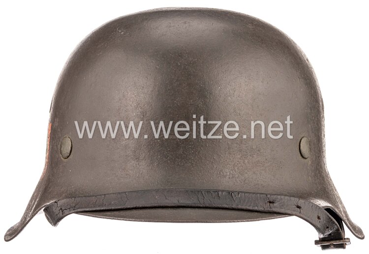 SS-Polizeidivision Stahlhelm M 42 mit 2 Emblemen Bild 2